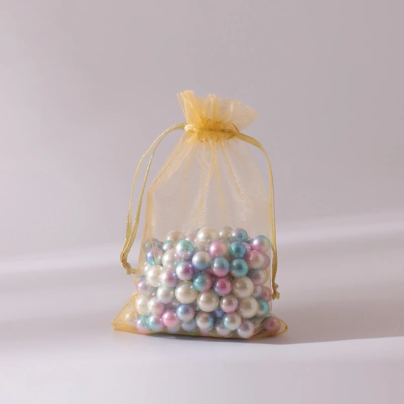100 шт./лот 24 цвета сумки из органзы на шнурке подарочные пакеты ручной работы
