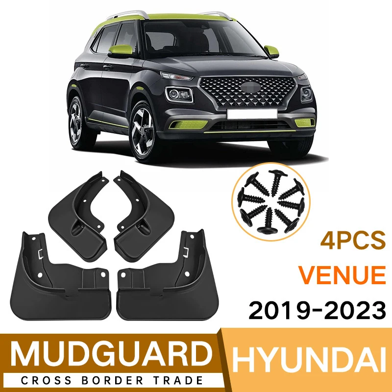 

For Hyundai Venue 2019 2020 2021 2022 Car Front Rear Fender Mud Flaps Splash Guard Mudguards MudFlaps Styling Accessories
