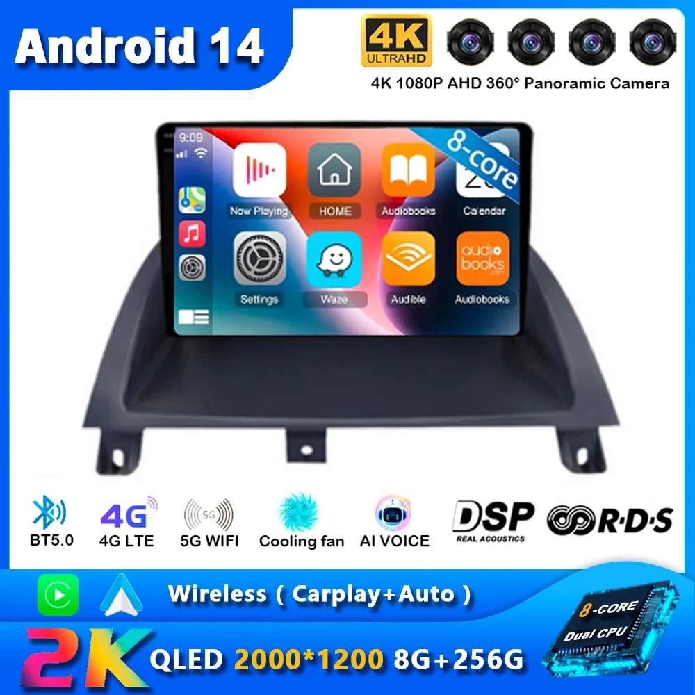 Android 14 для MG 3 MG3 2011 2012 2013 2014 2015 2016 2017-2021 CarPlay Автомобильный мультимедийный