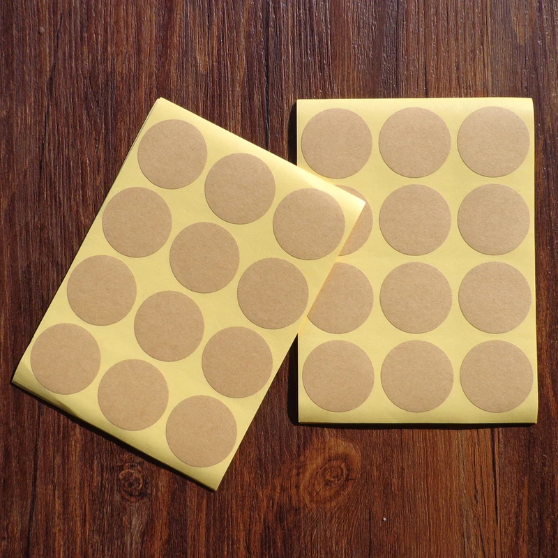 

Wholesale Free Shipping Blank Kraft Paper Sticker Label Round Shape Diy Kraft Label Sticker 3cm 100pcs
