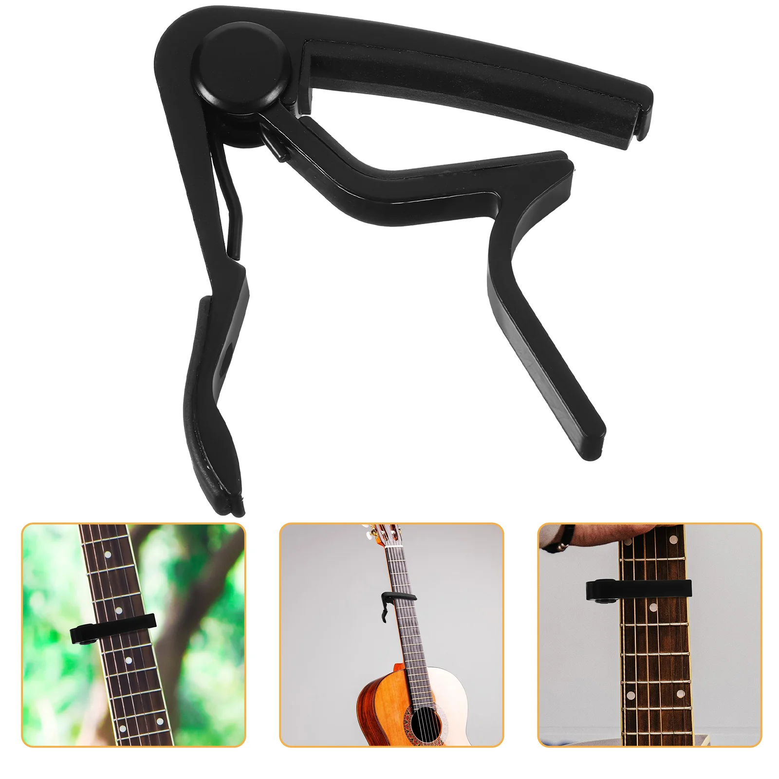 

Durable Metal Single-handed Trigger Style Tune Guitar Capo (Black)