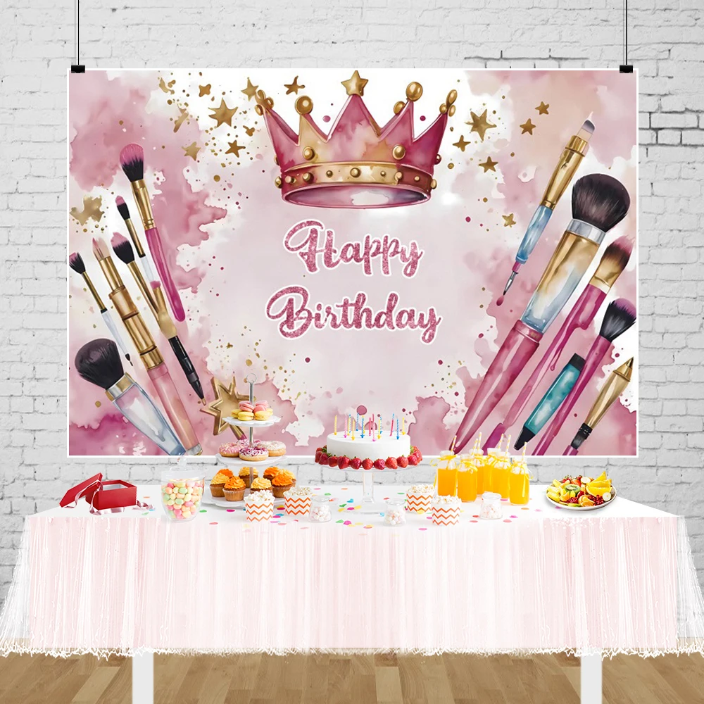 Фон для фотосъемки в романтическом стиле с изображением дня рождения