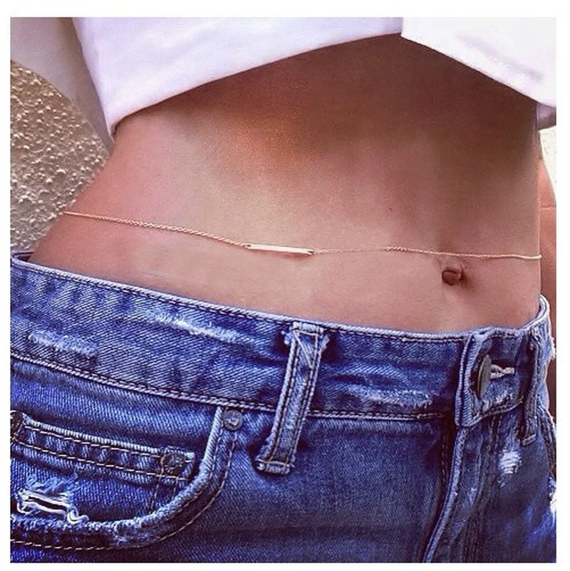 

Simple geometric sexy belly chains for women Fashion Accessories Sequins Waist Belt Belly Bikini Beach Body Jewelry Gifts