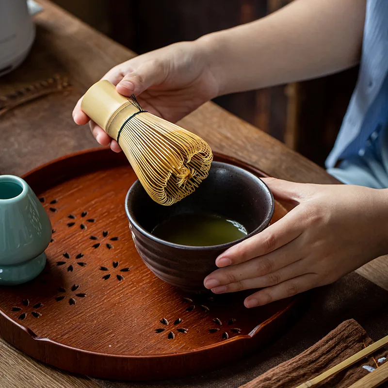 Japanese Tea Dish Matcha Brush Stirring Brush Bamboo Brush for Utensils Matcha Bowl Tray Bamboo Whisk Tea Ceremony Accessories