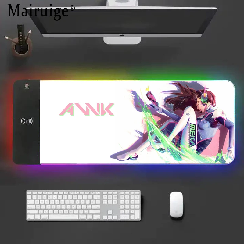 Mairuige беспроводной зарядный коврик для мыши D.Va компьютерной расширенный