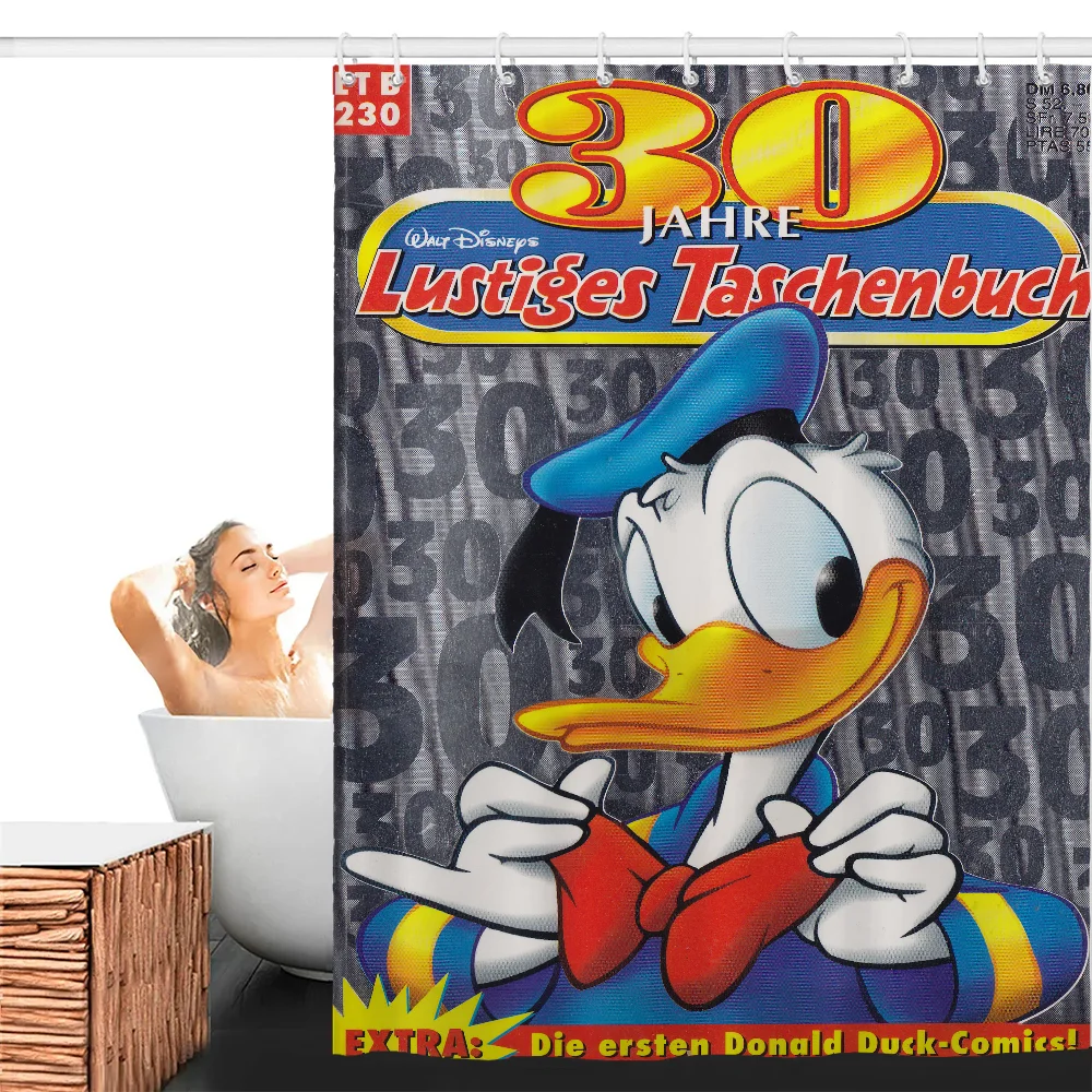 Европейский Стиль Дисней Ретро Плакат Занавеска Для Душа Дональд Дак Декор