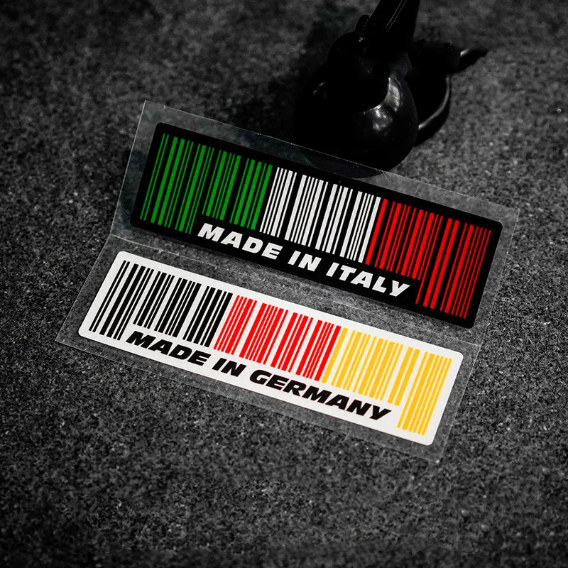 Штрих-код сделано во Франции Германии Италии Китае наклейки Стайлинг автомобиля