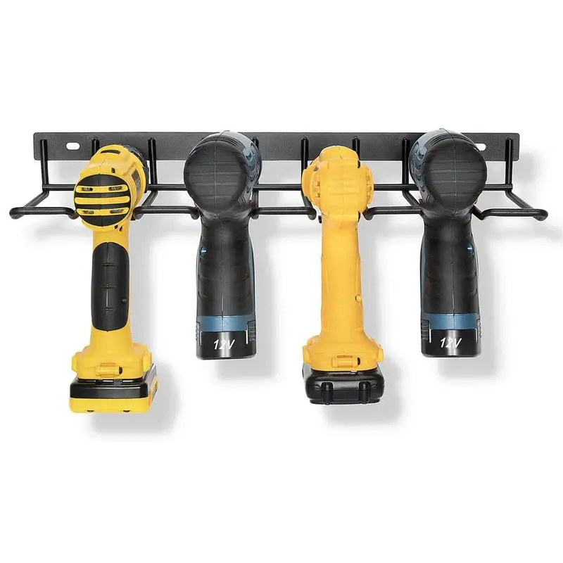 Drill Holder Wall Mount Rack Electric Drill Wrench Storage Power Tool Organizer Shelf Accessories for Home Workshop