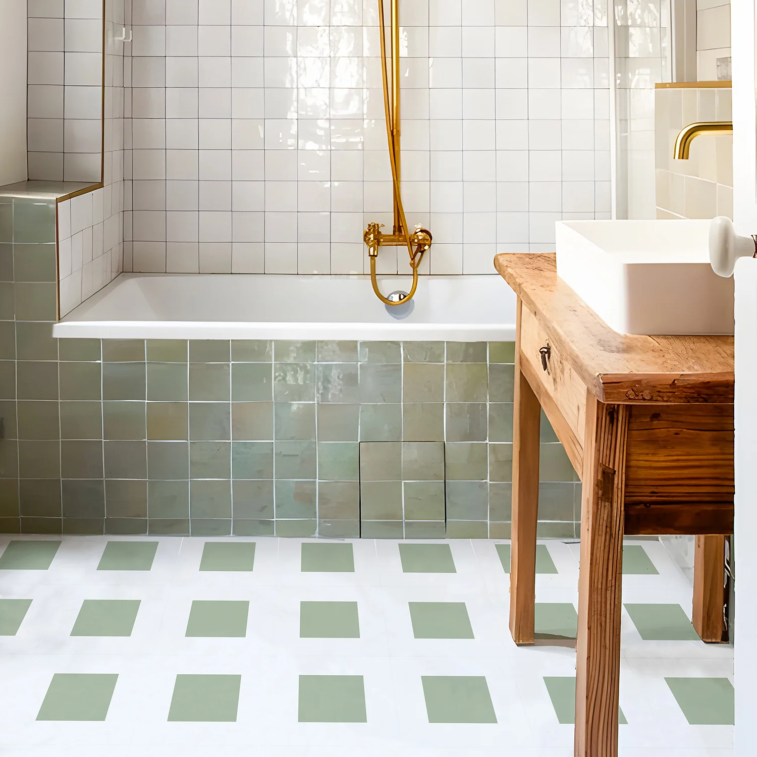 Наклейки на пол 6 листов водостойкие для кухни