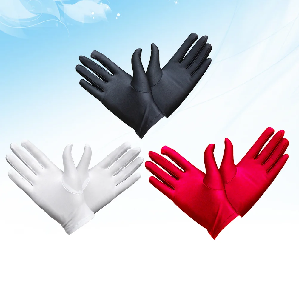 

3 Pairs Premium Stretchy Black Outfit Jewelry Inspection Etiquette Fashion Man