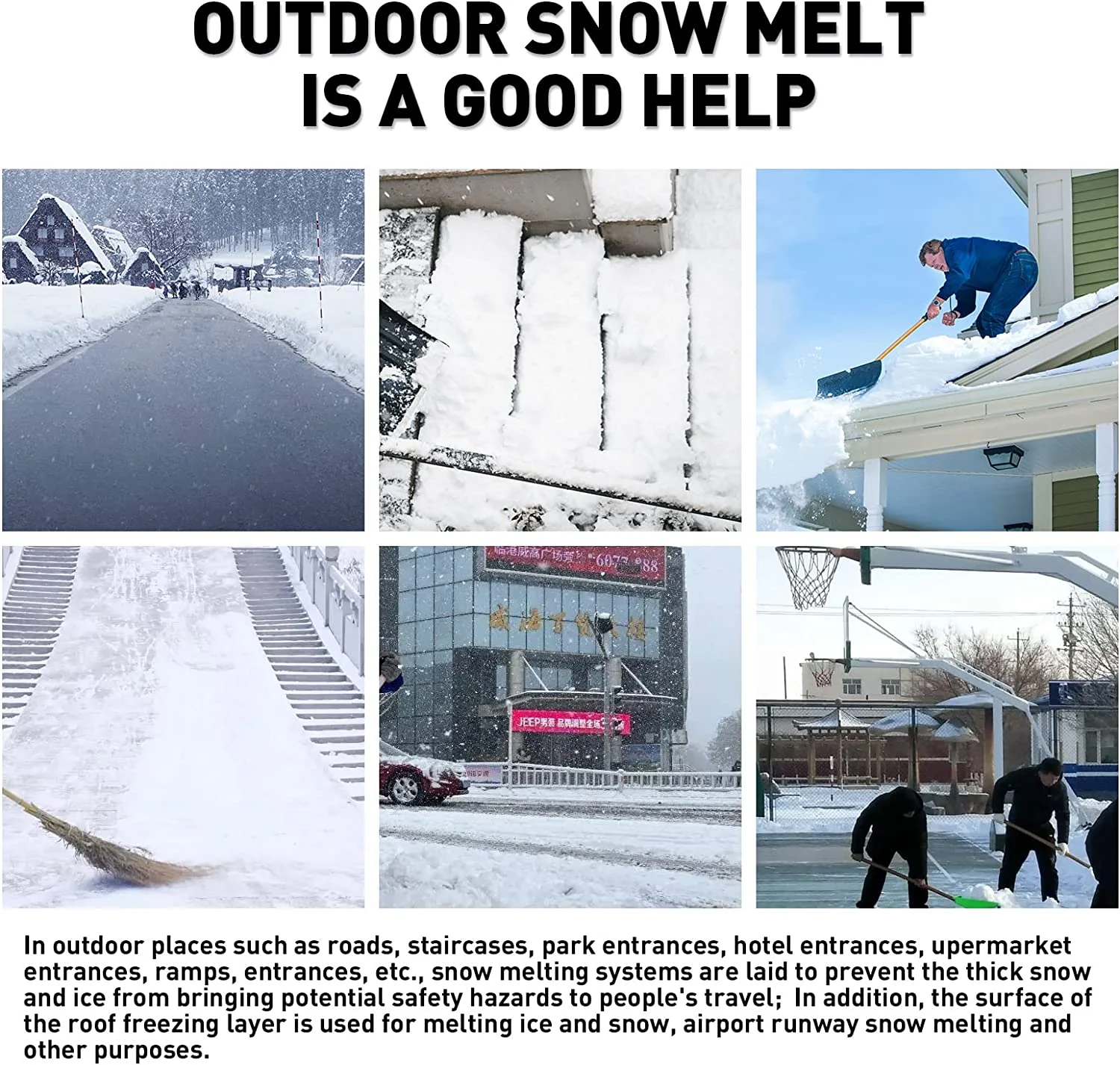 Коврик резиновый с подогревом 30 х60 дюймов 220 В/230 В