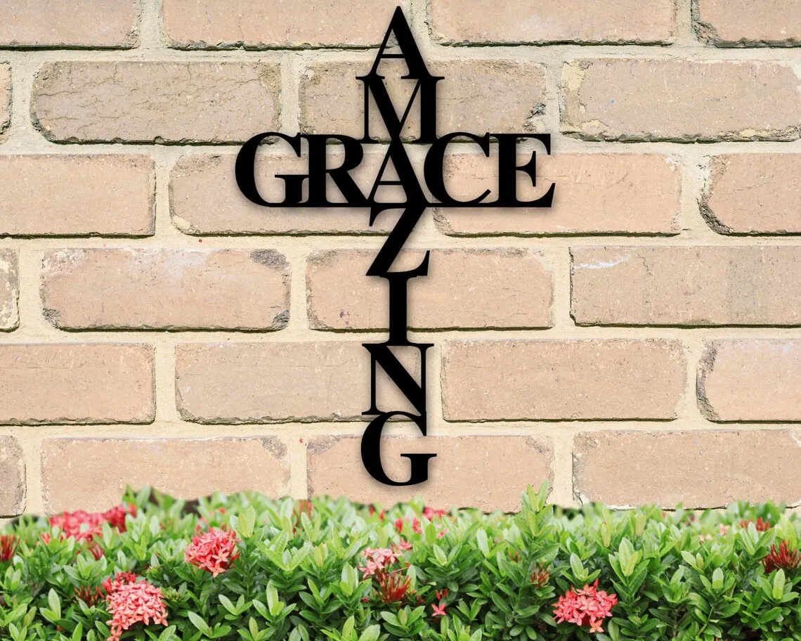 

Religious Decor,Amazing Grace Wood Sign,Acrylic God Word Sign,Custom Cross,Amazing Cross,Religious Decor Religious Gifts and Art