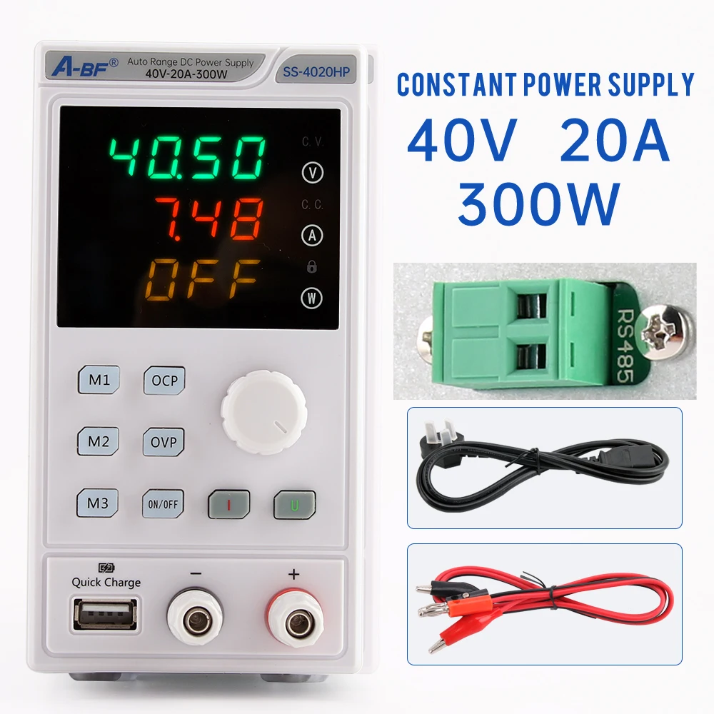 

A-BF Laboratory DC Power Supply Unit Adjustable 4 Digit Mini Lab Bench Power Supply Source Memory Function Voltage Regulator