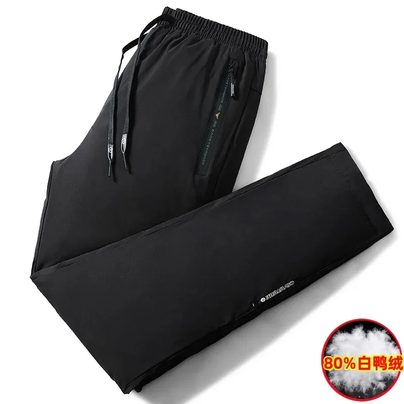 

Новинка 90%, модная мужская модная зимняя одежда на белом утином пуху, водонепроницаемая одежда для активного отдыха, туризма, кемпинга, теплые утепленные Походные штаны с подкладкой