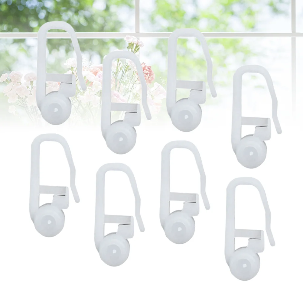 

Curtain Track Hooks Glider Rail Carrier Pulley Shower Roller Wheel Rollers Runner Rod Slides Hook Wheels Sliding Gliders Ceiling