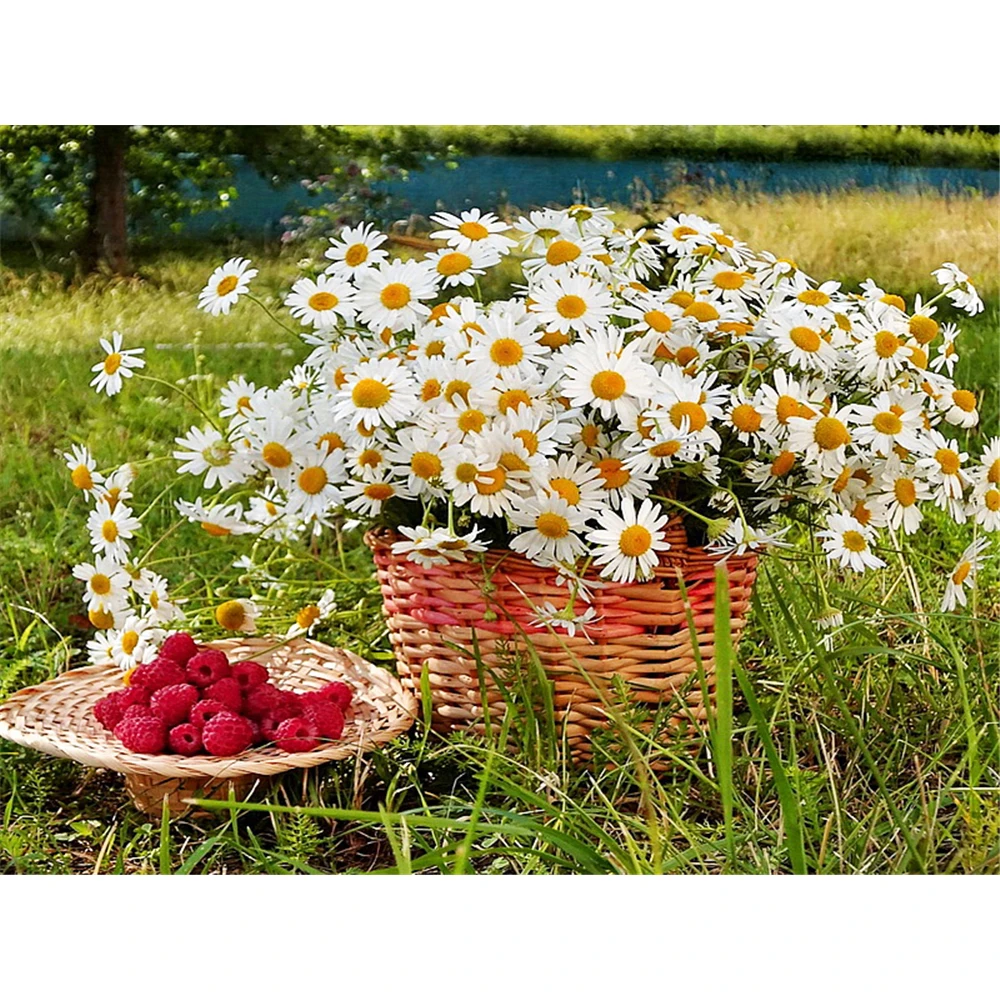 

Flowers DIY 3D Full Diamond Diamond Embroidery Diamond Mosaic Complete Kit Christmas Gift Home Decor Decorative