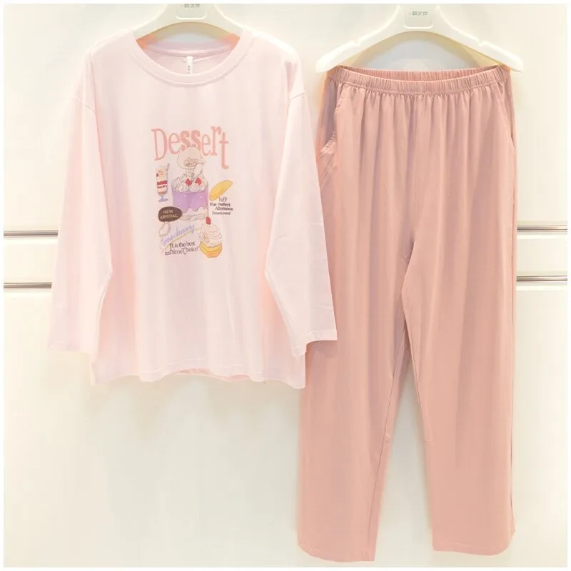 Anzhiyou корейские пижамы новые весенне-осенние женские вязаные ультратонкие мягкие