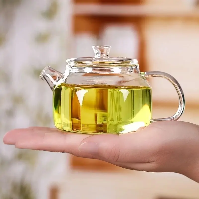 

Mini Transparent Small Teapot Single Pot Glass Teacup Tea Maker Small Heat-resistant Glass Flower Teapot