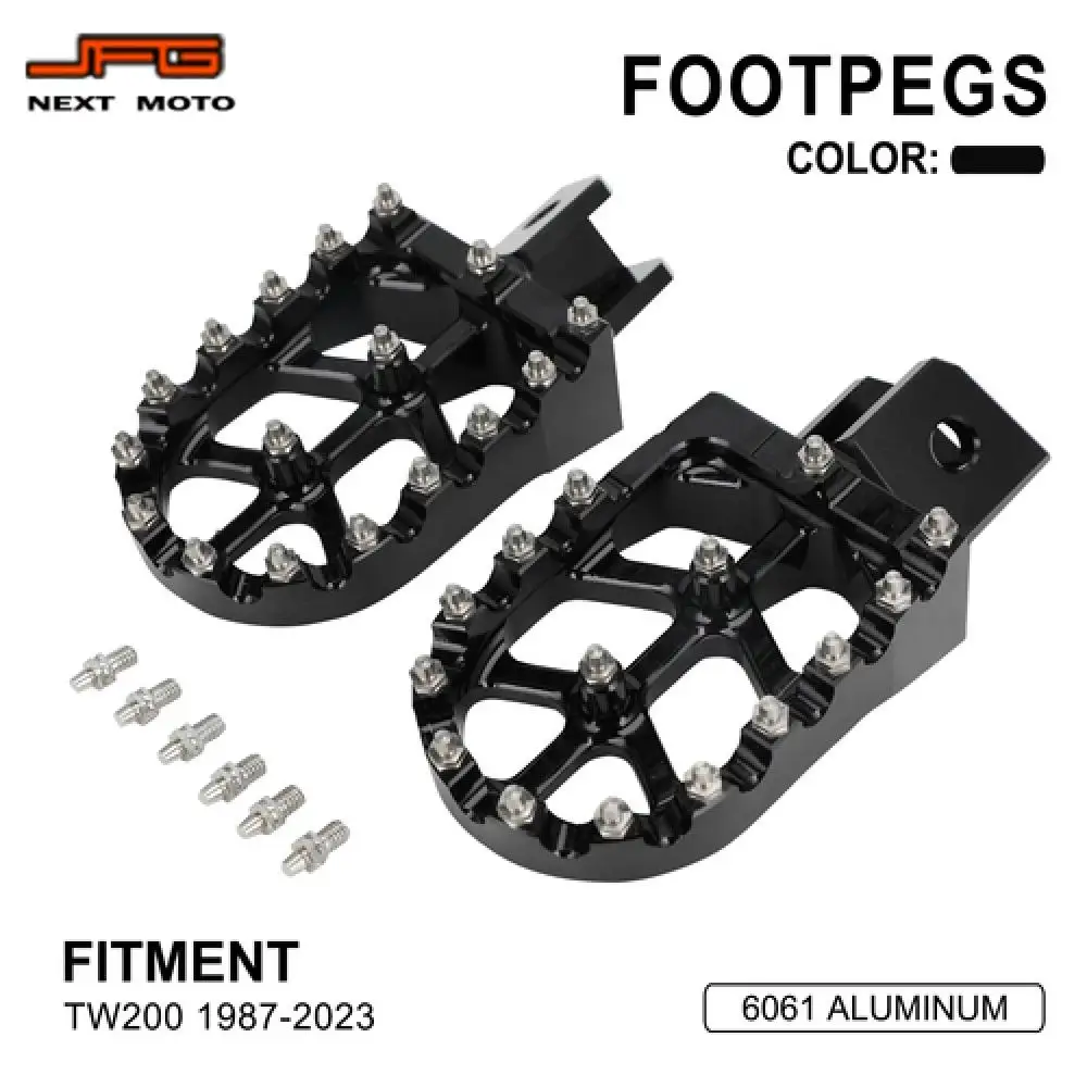 

Подножки для мотоцикла с ЧПУ, алюминиевые педали для Yamaha TW200 1987-2020 2021 2022 2023