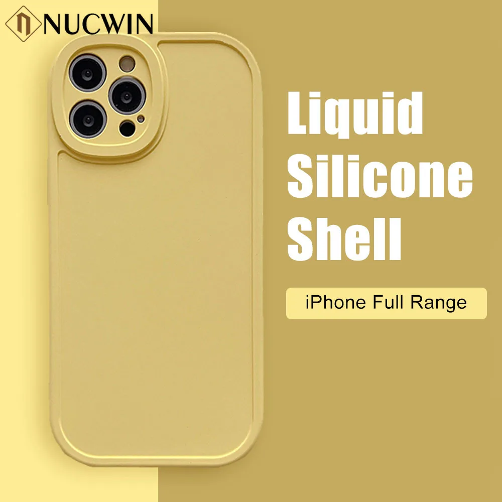 Чехол для телефона из жидкого силикона iPhone 14 13 12 11 Pro Max X XR XS MAX SE2020 8 7 6 Plus - купить по