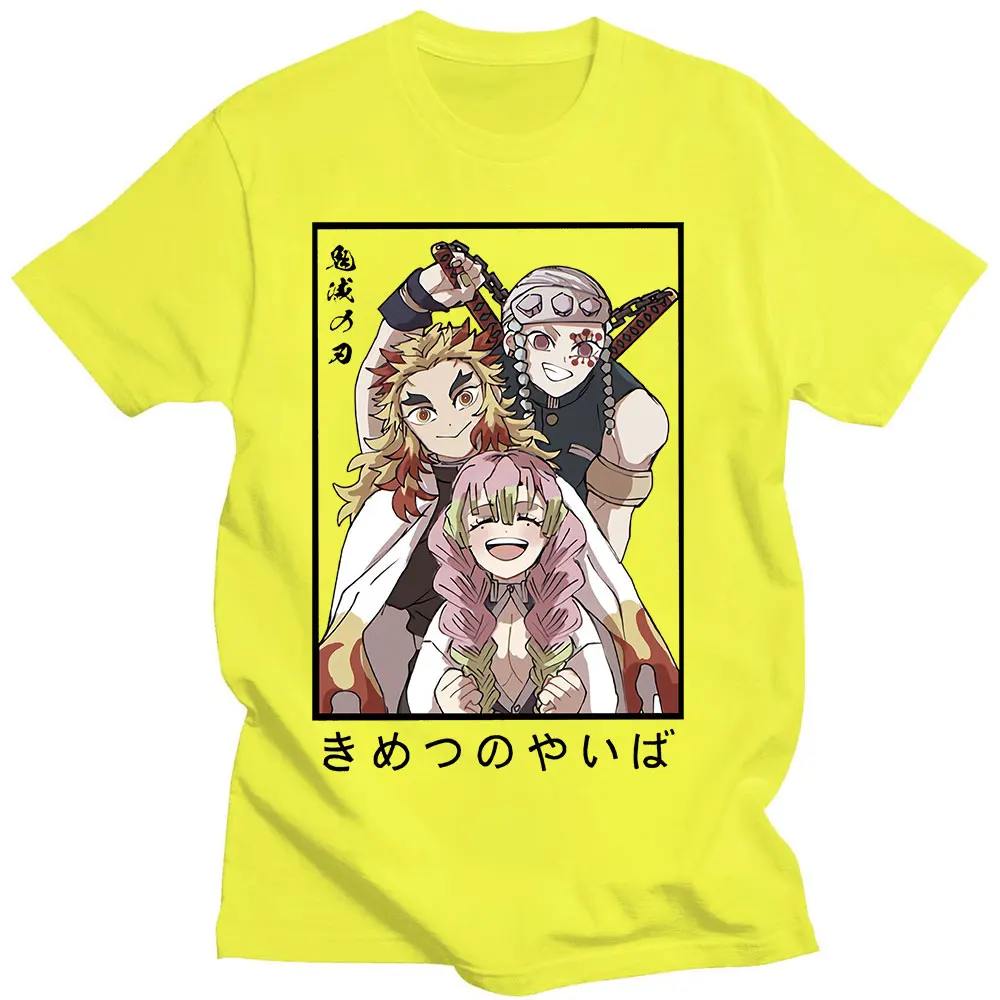 

Japan Anime Demon Slayer T Shirt Men Kawaii Kimetsu No Yaiba Agatsuma Zenitsu Tengen Uzui Oversized T-shirts Unisex Graphics Top