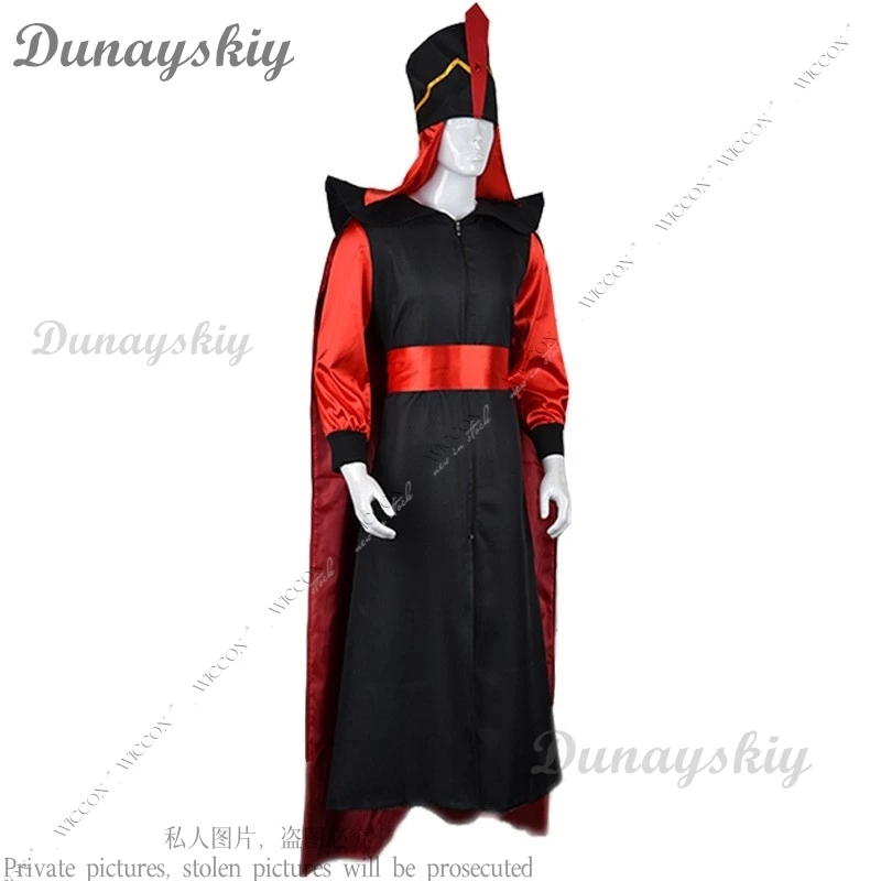 Jafar Косплей Костюм Взрослый Мужчина Женщина Арабские Ночи Аладдин Хэллоуин