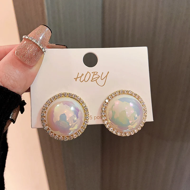 

Women's Earrings 2022 Trend Luxury Pearl Earring Stud For Girls Korean Fashion Jewelry 925 Silver Earrings Accessories