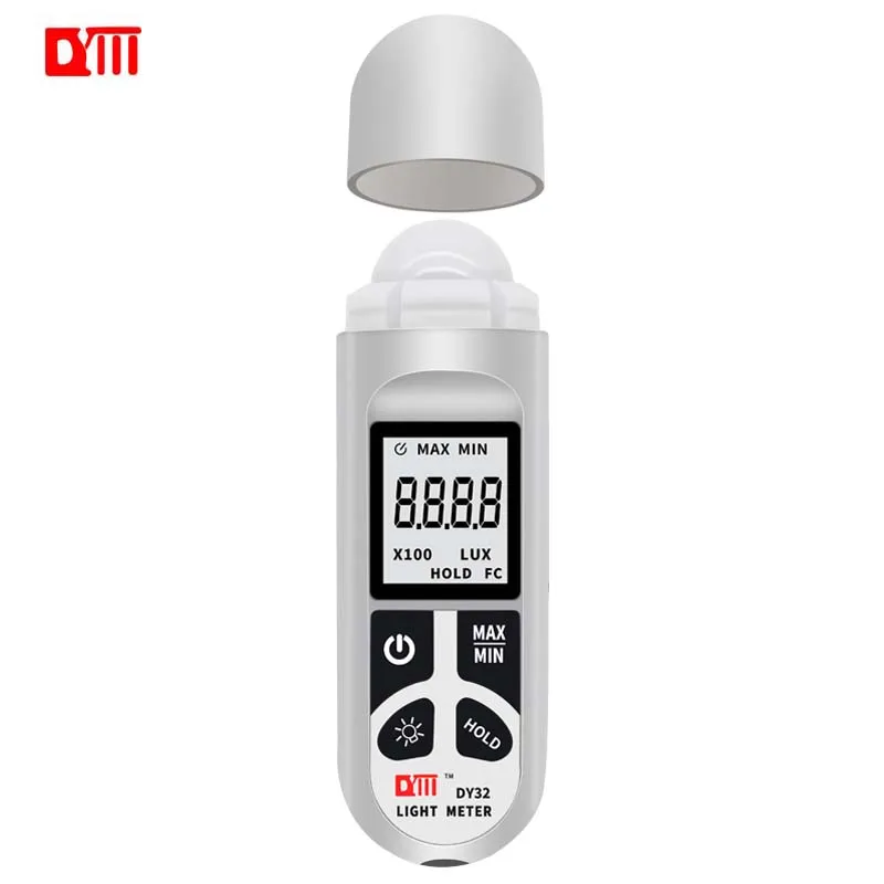 

Фотометр DY32, цифровой Luxmeter 0 ~ 200,000lux, встроенный осветительный прибор Lux/Fc, экологический тестер