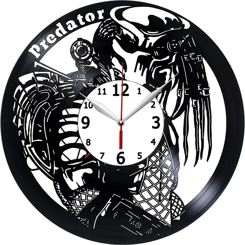 

Настенные часы, совместимые с Predator-настенные часы с виниловой пластиной-получите уникальный Настенный декор для спальни и детской комнаты-...