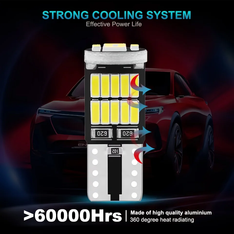 Фото 10/20 шт. W5W T10 светодиодные лампы Canbus 4014 SMD 6000K 168 194 светодиодные 5w5 салон автомобиля купол для чтения номерного знака сигнальная лампа №3