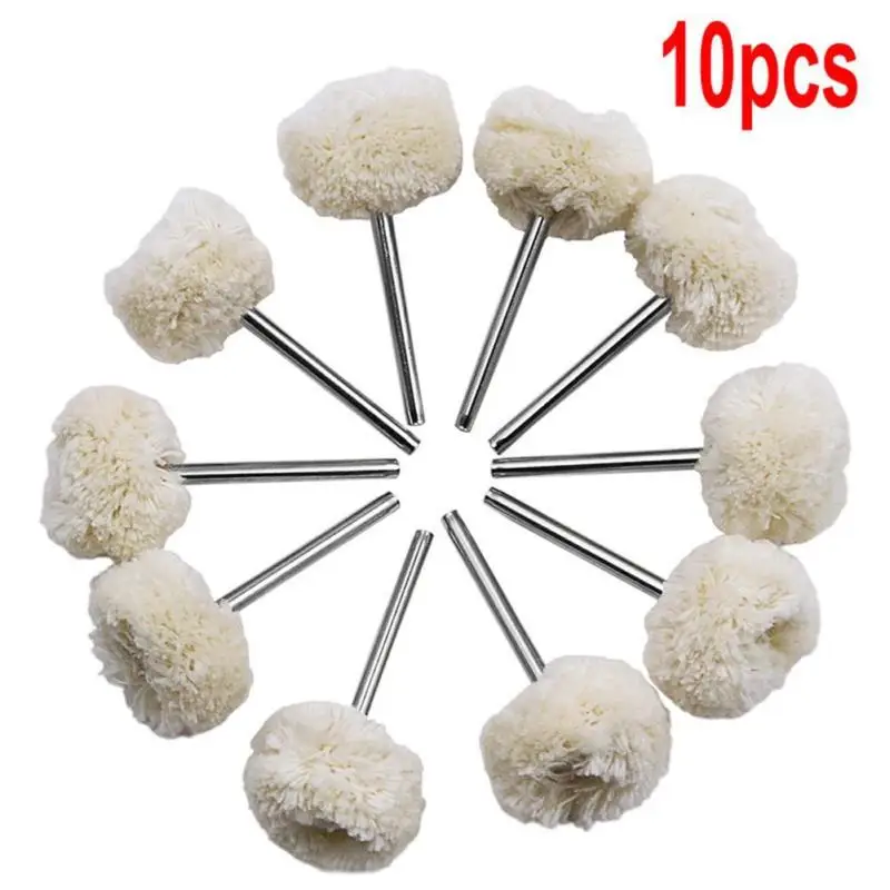 

10PCS 3mm Shank Wool Polishing Head Grinding Wheel For Jewelry Metal Polishing Wheels Buffing Felt Rotary Tool Accessories