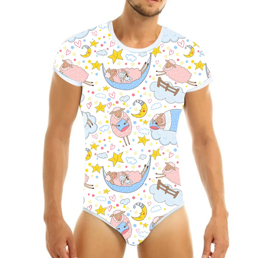 

2020 Newest Adult Sleeper Bodysuit Adult Baby Pajamas ABDL Diaper Onesie