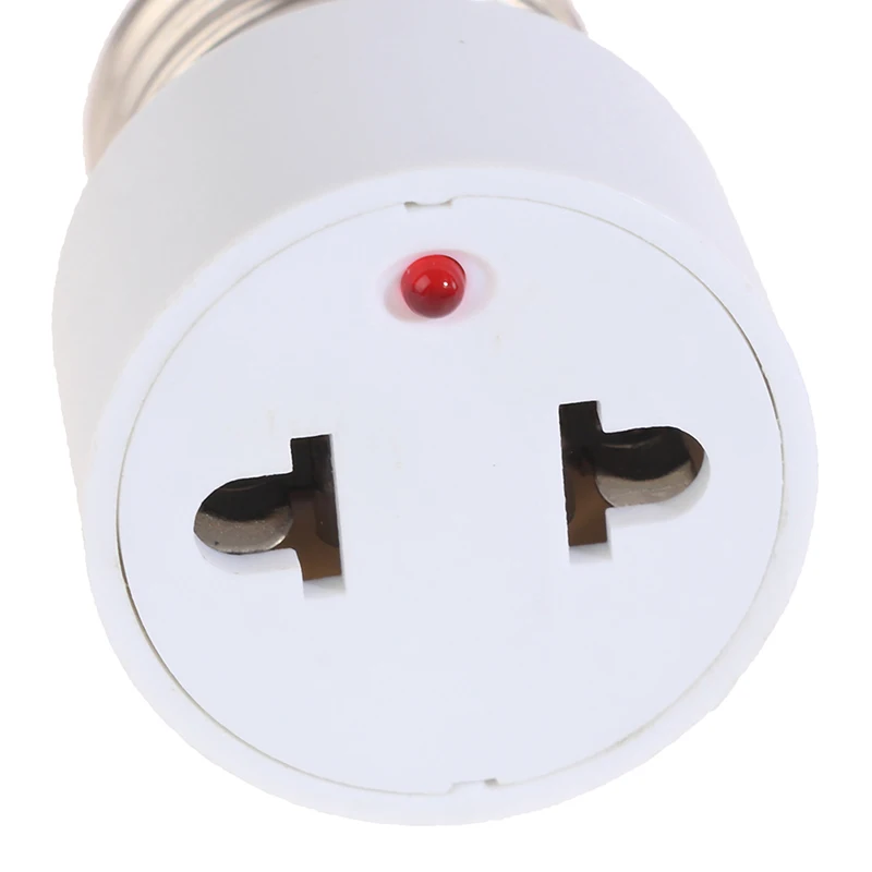 

220V E27 ABS White Connector Accessories US/EU Plug Screw Bulb Base Adapter