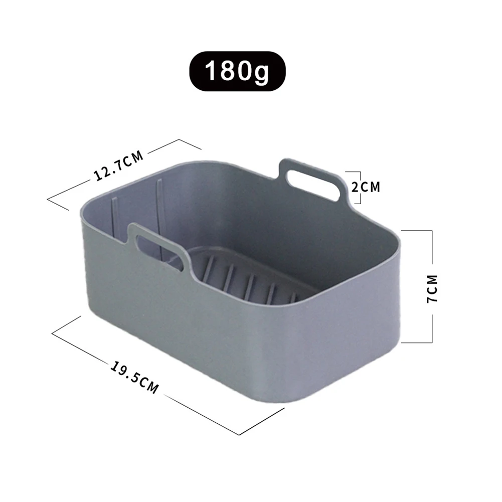 

1pcs Silicone Baking Pan Silicone Pan Silicone Pot Gray/blue/red Air Fryer Double Pot Accessories For Foodi DZ201 Kitchen Tools