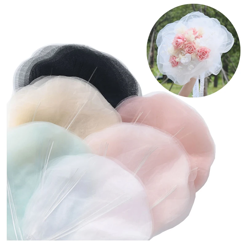 

Neon Petal Yarn Flower Packaging Gauze Fairy Bouquet Soft Flower Bouquet Packaging Yarn 10 Sheets