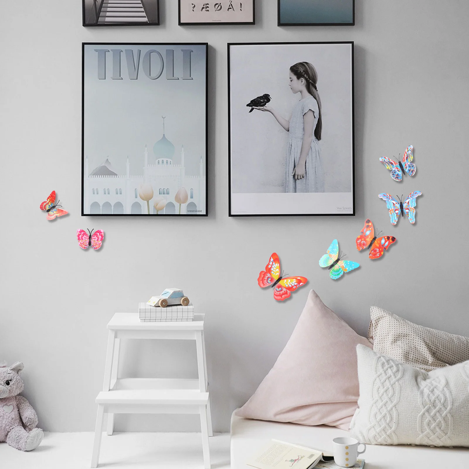 

36 Pcs Bird Ornaments 3d Window Decals 3d Wall Stickers Vintage Girl Wall Decals Bird Decals Decorate Artificial Home decor