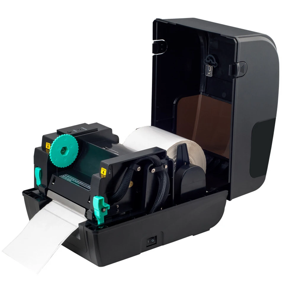 

4inch Ribbon Printer Thermal Transfer Heat Transfer Sticker Barcode Label Printing Washing Care Label Printer