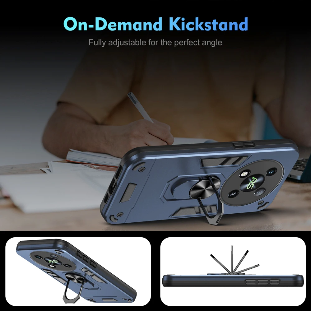 KEYSION противоударный бронированный чехол для Itel RS4 мягкий силиконовый + ПК