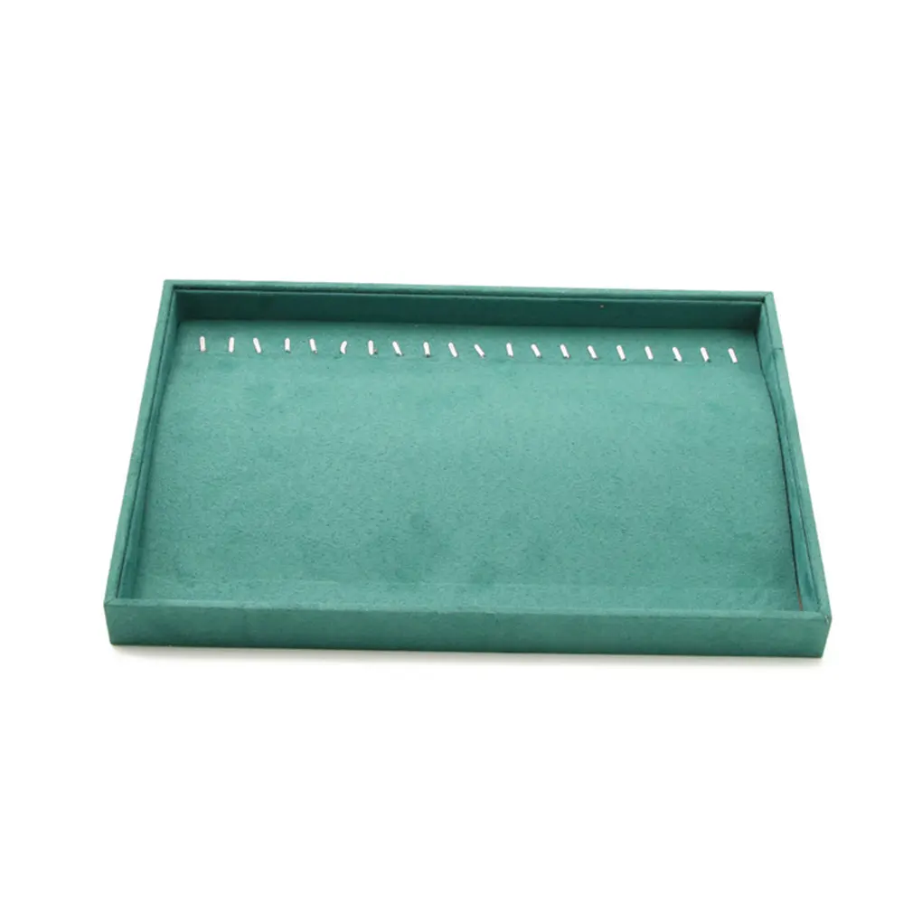 

Stackable Velour Jewelry Tray Ring Bracelet Earring Rectangle Shape Stand Organizer Brooches Drawer Holder Table