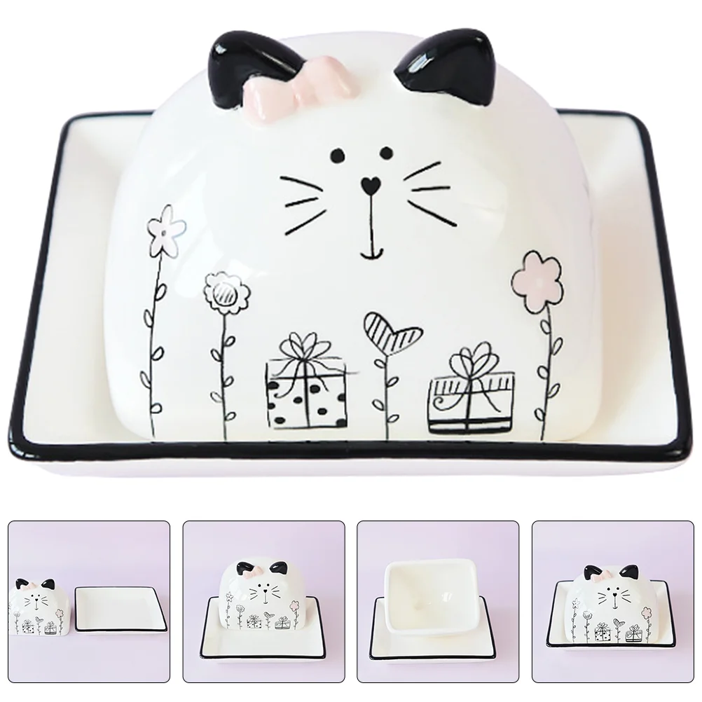 

Butter Dish Lid Cheese Holder Countertop Kitchen Household Box Container