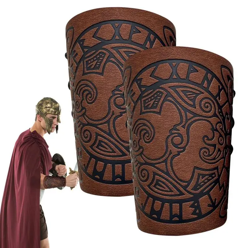 

Мужские рыцарские нарукавники, Безразмерный браслет с ремешками, универсальные запястья, броня, средневековые защитные нарукавники для