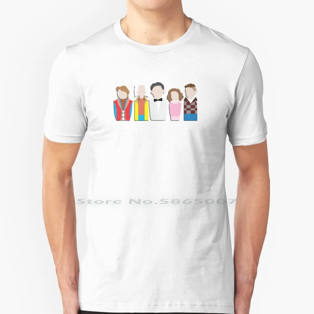 

Дороги Футболка из 100% хлопка с надписью «Назад в будущее», Марти маклетей, доктор, коричневый Бифф Таннен, большой размер 6xl, модная футболка...