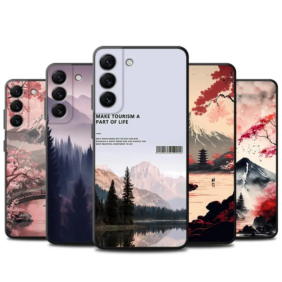 Фото Чехол для телефона Samsung Galaxy A57 A26 A53 A32 A55 A24 A23 A73 A51 A25 A37 A22 A72 A71 A52 A36 A35 с изображением горных вершин и пейзажа №4