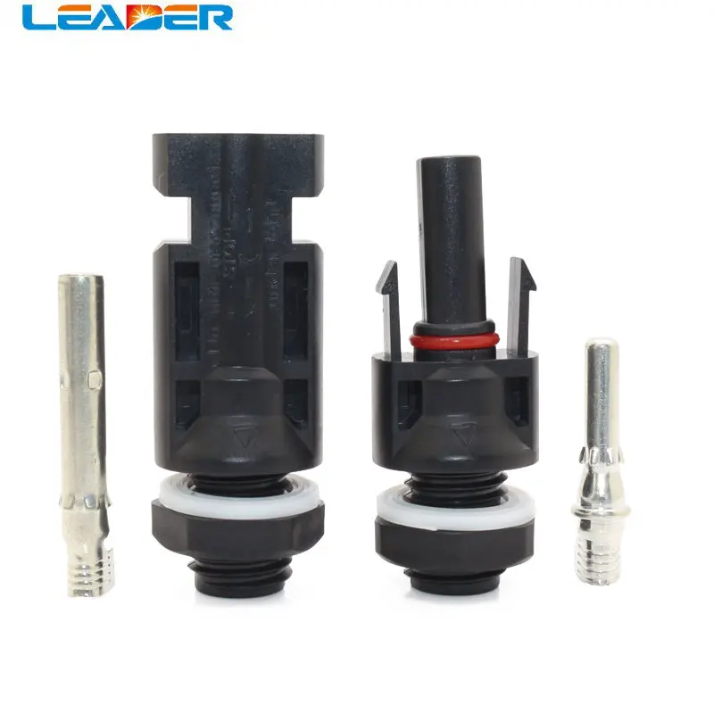 

LEADER SOLAR Panel Mouted Connector for Inverter M12 Thread Solar Panel Connector Pairs Male Female DC Solar Inverter Connector