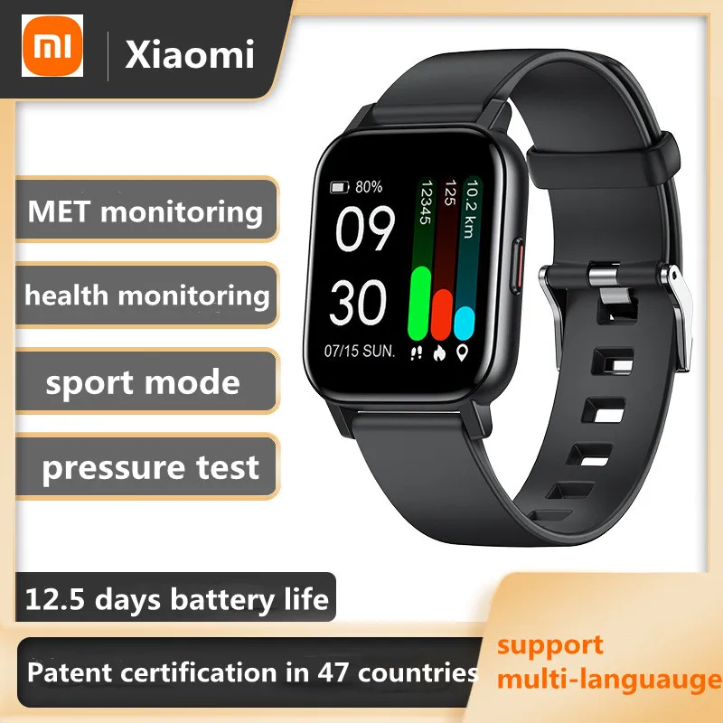 

Xiaomi Men's Stress test MTE monitoring body temperature watch information push step meter IP68 waterproof Women's Smart Watch