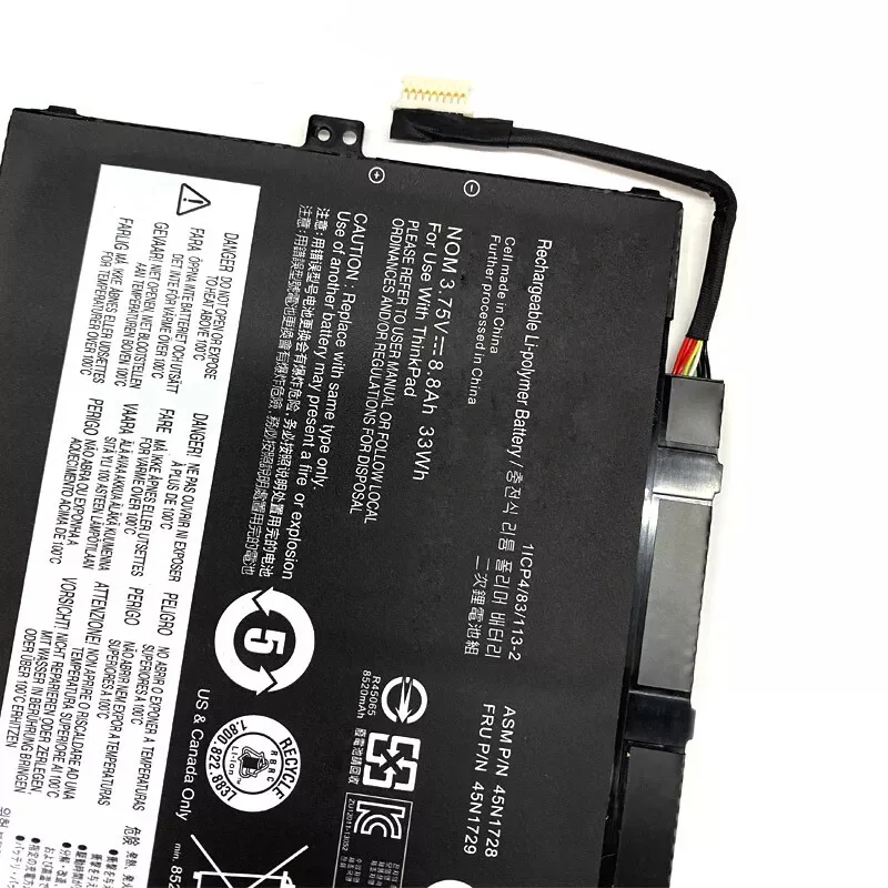 45N1728 Аккумулятор для ноутбука 3 75 В 33 Втч ThinkPad Tablet 10 45N1729 45N1730 45N1731 45N1733 45N1726