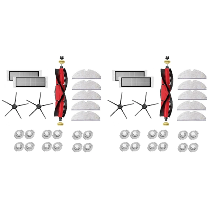 

Комплект запасных частей для Xiaomi Mijia Roborock S5 S5 MAX S6 S60 S65 S50 S55 E25 E35, Комплект запчастей для швабры с фильтром, щетка для подметания, 44 шт.
