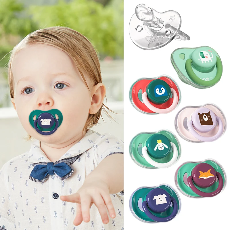 

Food Grade Silicone Baby Pacifier + Clip Cute Cartoon Nipple for Daily and Night Use Newborn Soother Chupetes Para Bebes Chupeta