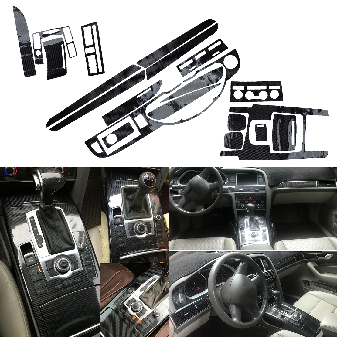 

Виниловая наклейка для украшения интерьера, переключатель переключения передач на окно, Набор наклеек 5D из углеродного волокна, подходит д...