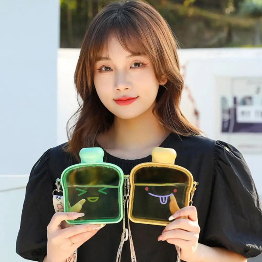 

Wide Application Multiple Colors Cute Expression Flat Water Bottle for Girls